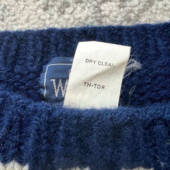 Vintage Woolrich Wool Duck Sweater Small Hearts Double Sided Cottagecore - Picture 6 of 6